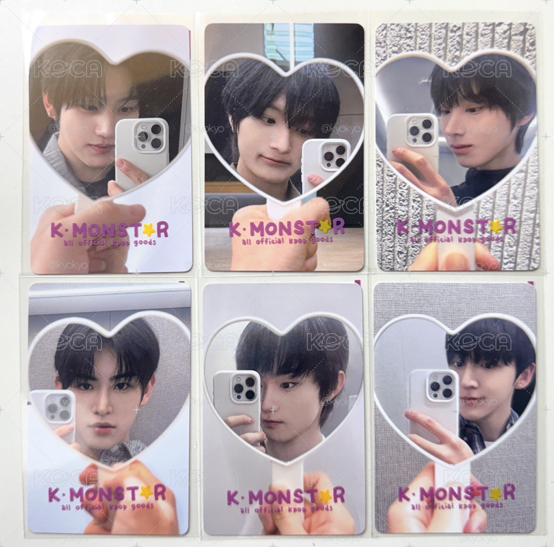 KM 愛心鏡子一套