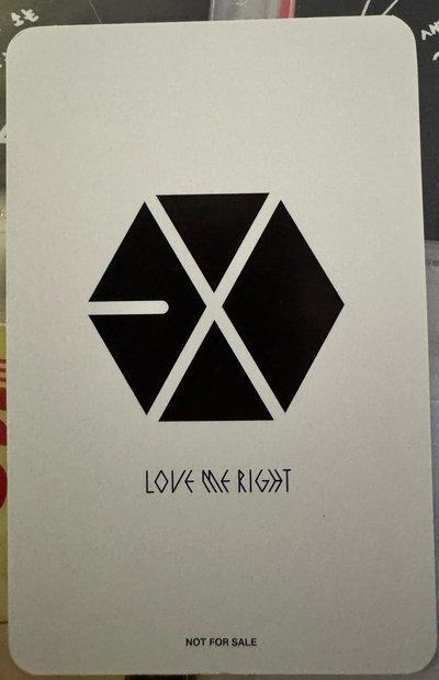 EXO SUHO Love Me Right日單 專輯卡 