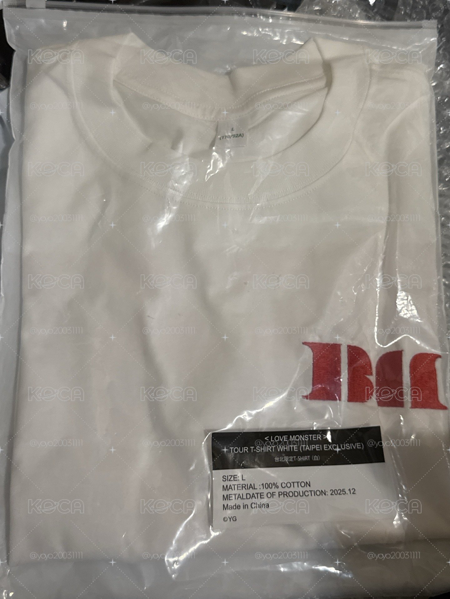 FC台北限定t-shirt L 白 全新未拆
