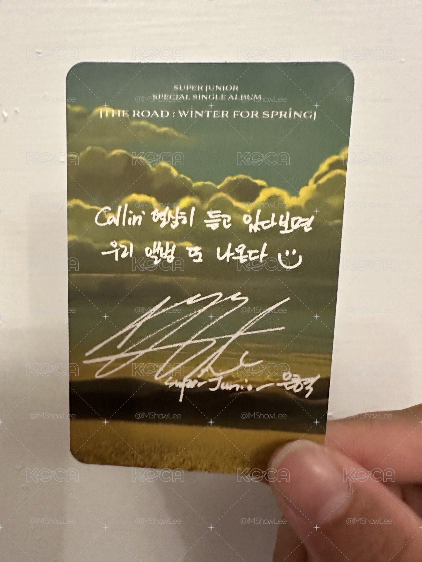 Super Junior-The Road:Winter For Spring 銀赫小卡
