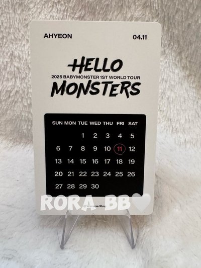 🩵BABYMONSTER AHYEON 世巡wvs展位卡 生日卡