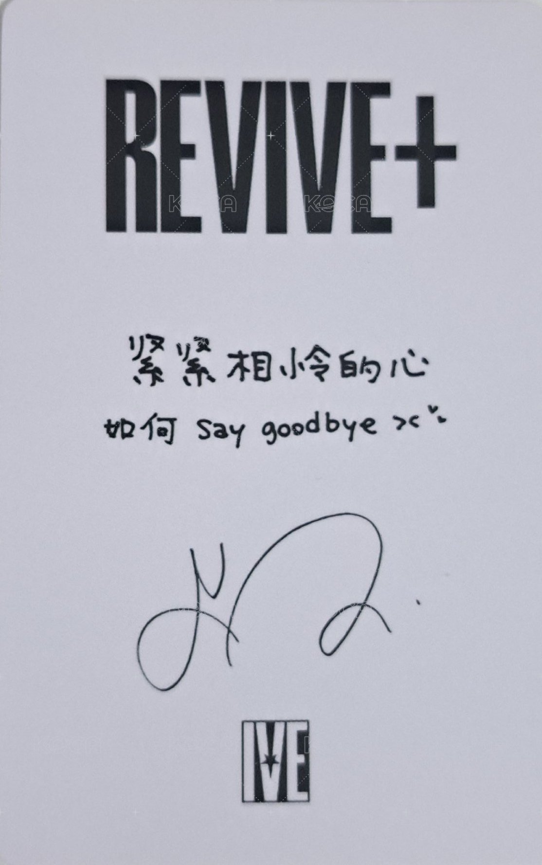 REVIVE+ 京東 1.0 特典卡  背面