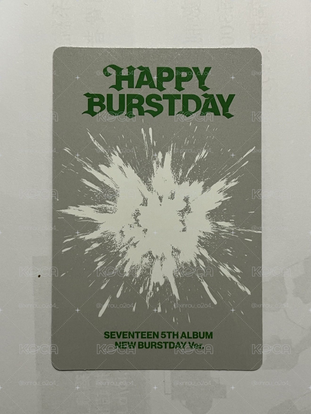 正五 THE 8專輯卡 NEW BURSTDAY ver.