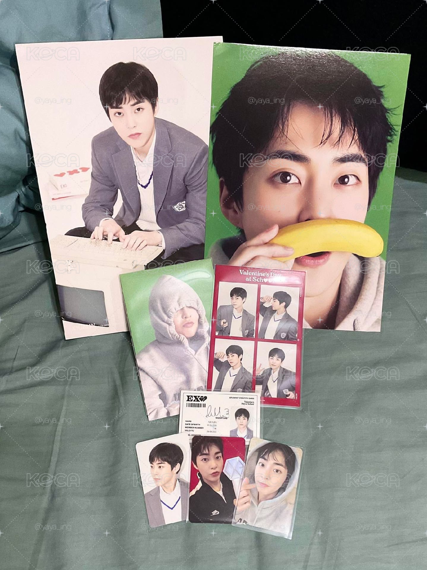 EXO 珉set 24年曆+手燈卡