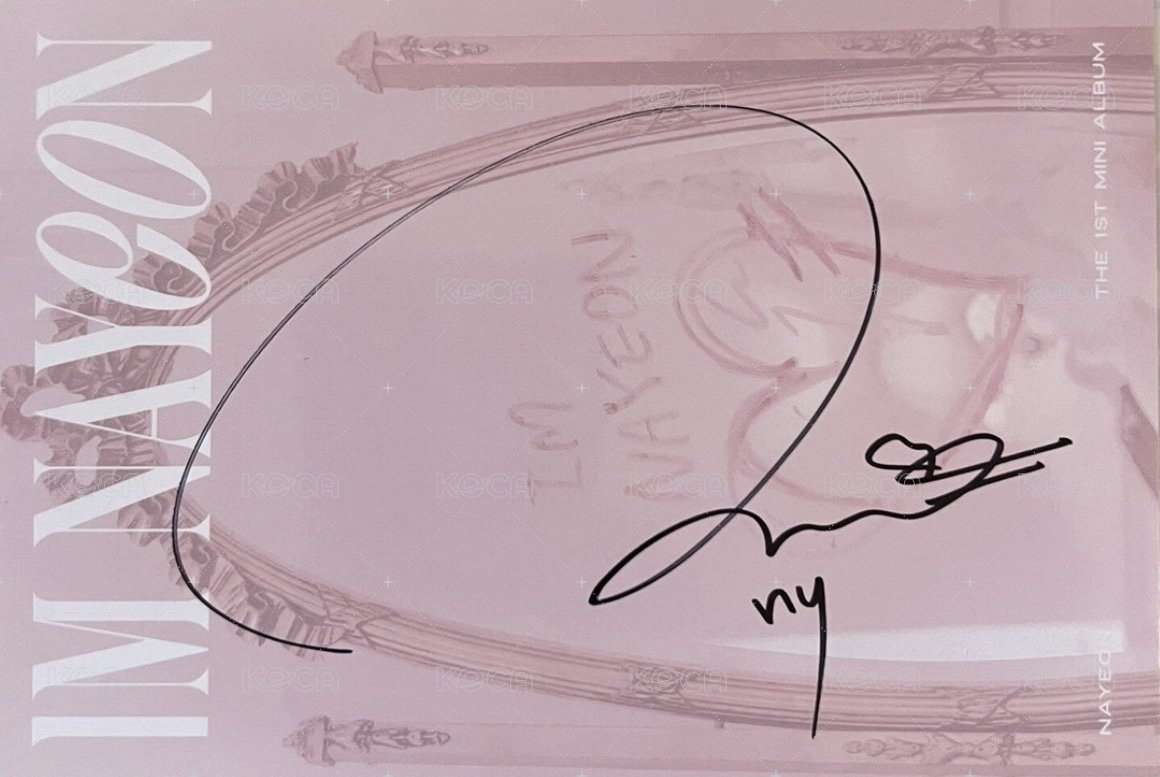 IM NAYEON 簽名卡 娜璉solo IMNAYEON 美版親簽 明信片 背面