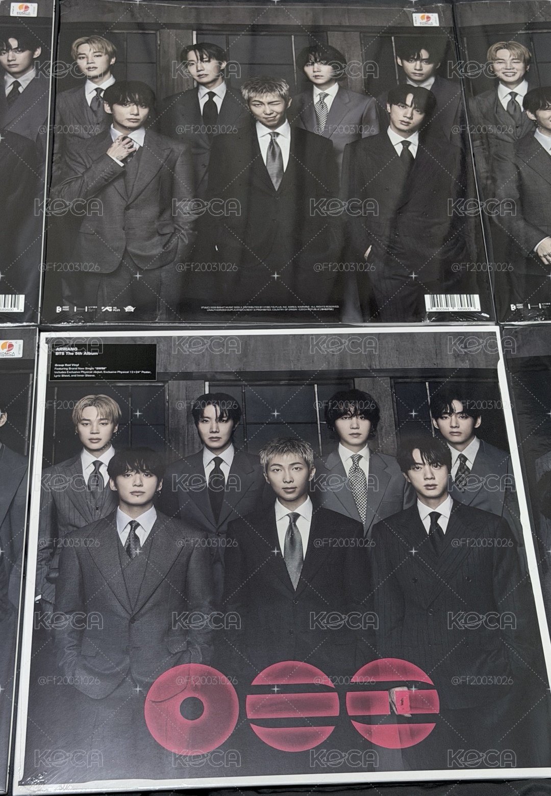 BTS 5th 團體red黑膠
