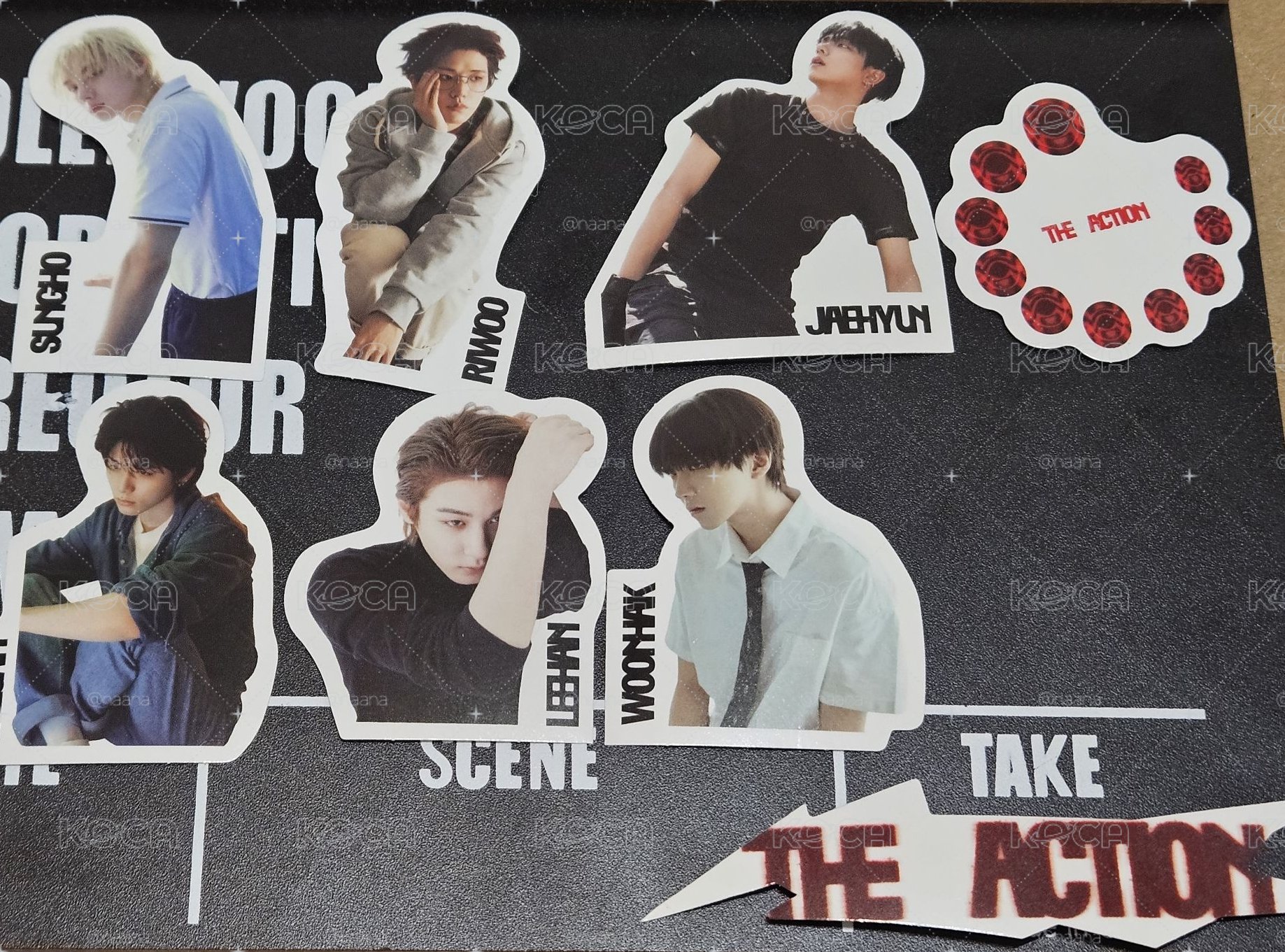 the action 貼紙