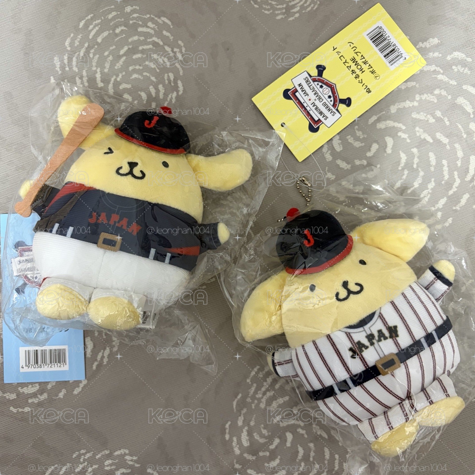 WBC x 日本武士隊聯名布丁狗 大娃吊飾