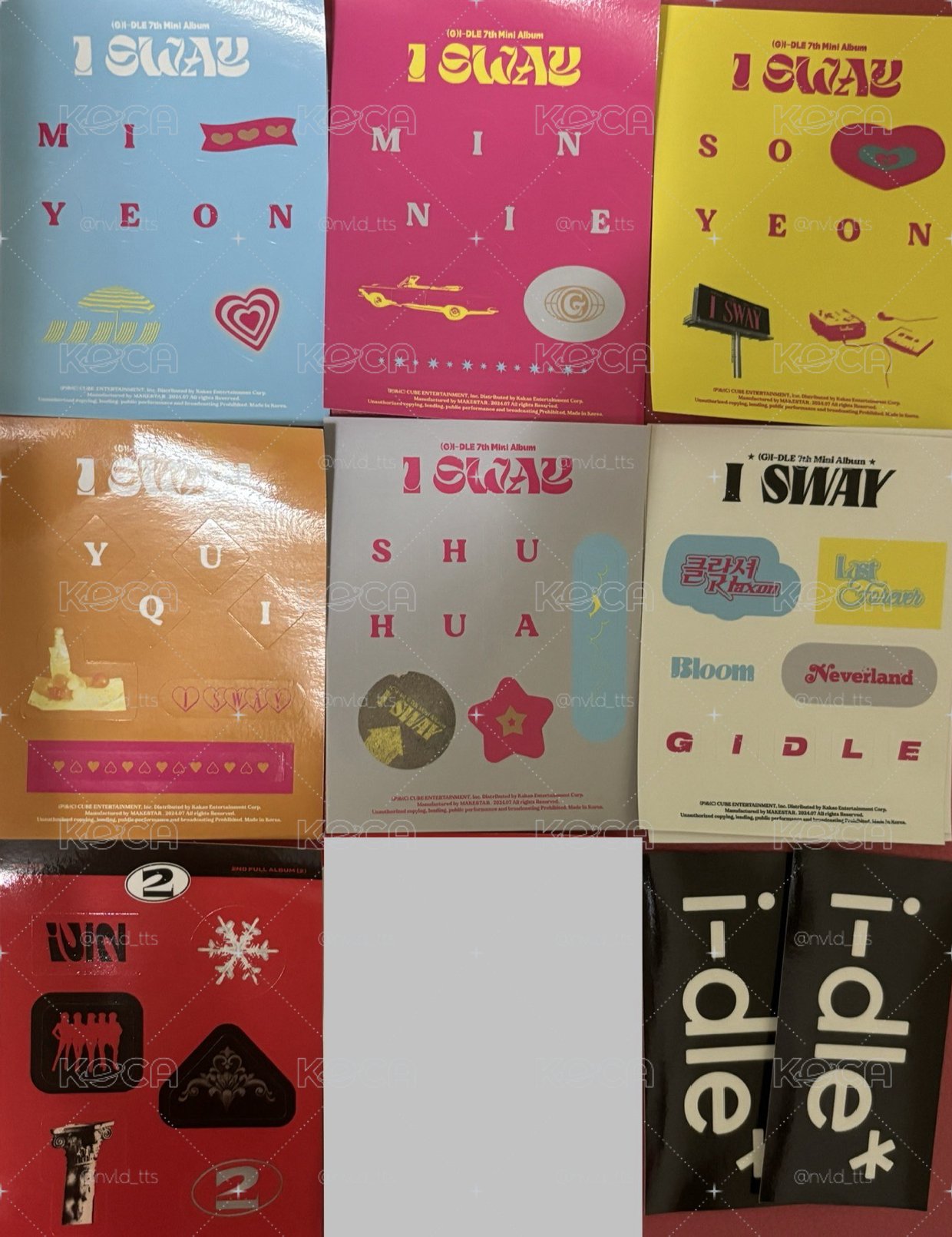 各種專輯貼紙