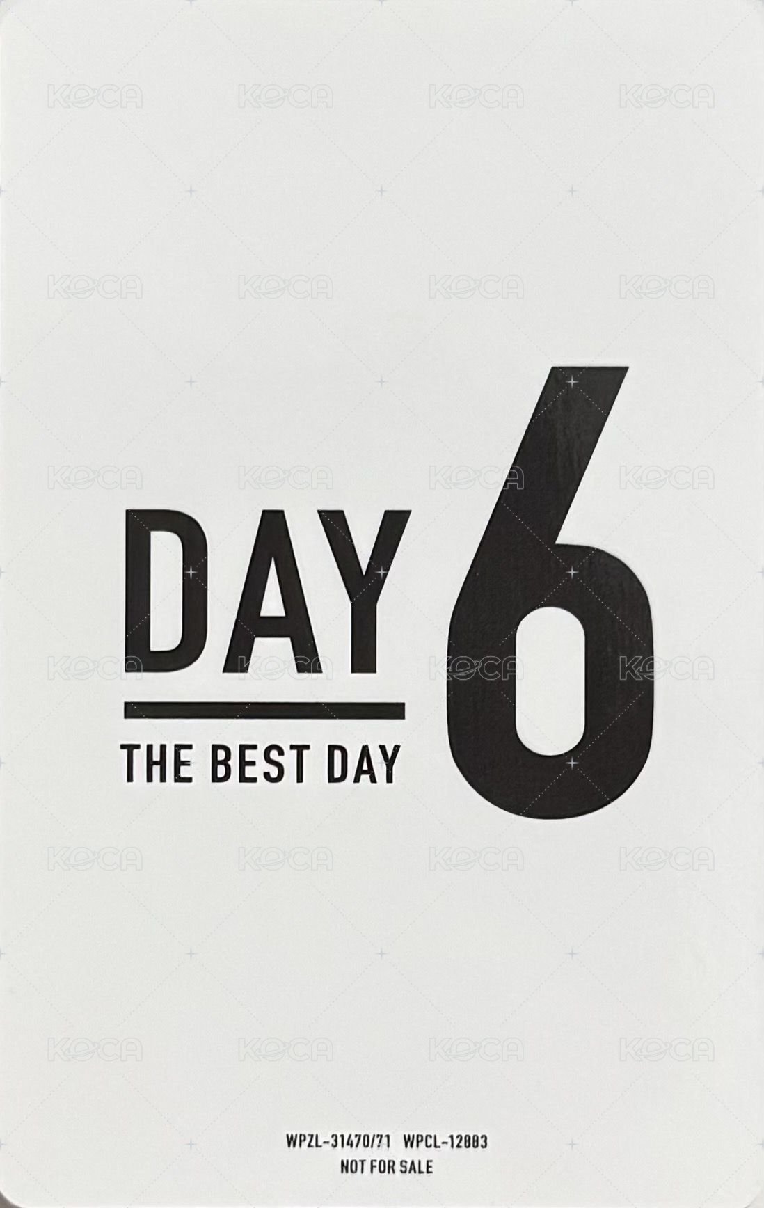 THE BEST DAY 專輯卡  背面
