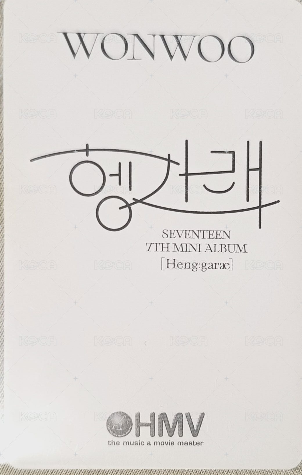 MINI7 hmv 特典卡  背面