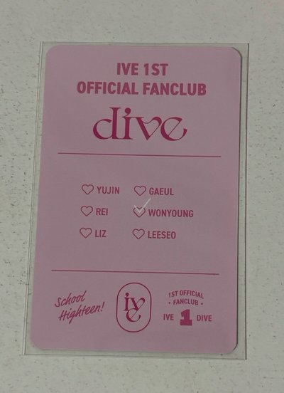 一期會員 會員禮卡 JANGWONYOUMG