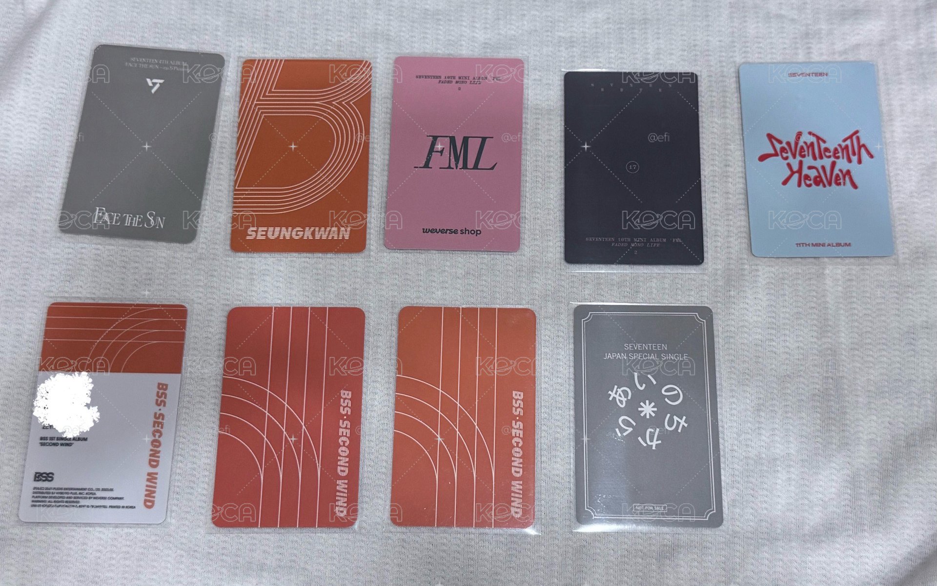 SEVENTEEN Seungkwan 夫勝寛 photocards