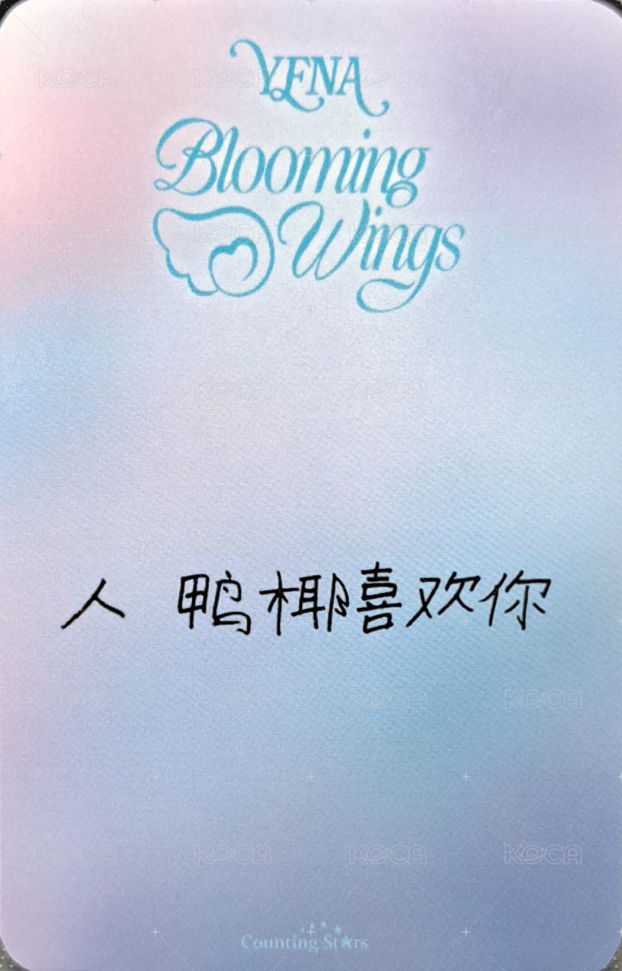 迷四 數星星 上海線下 簽售卡 髮圈 背面