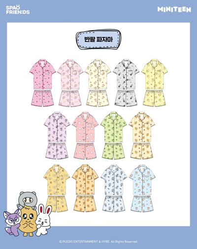 #代購 SPAO x MINITEEN 成套短袖睡衣