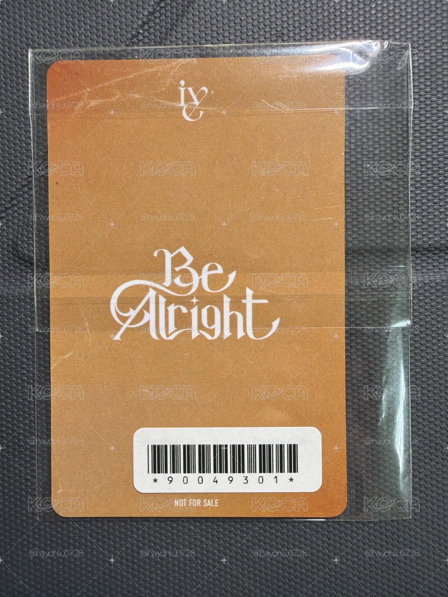 現貨當日出貨/Be Alright as 特典卡 瑞