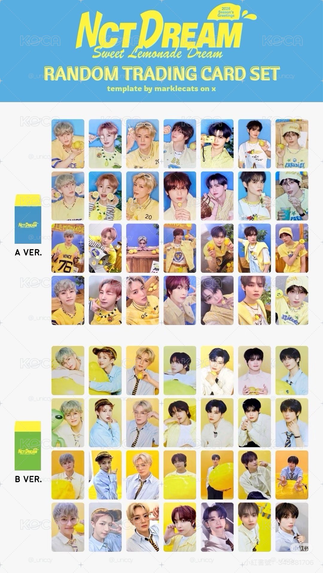 NCT Dream 2026年曆後續隨機卡