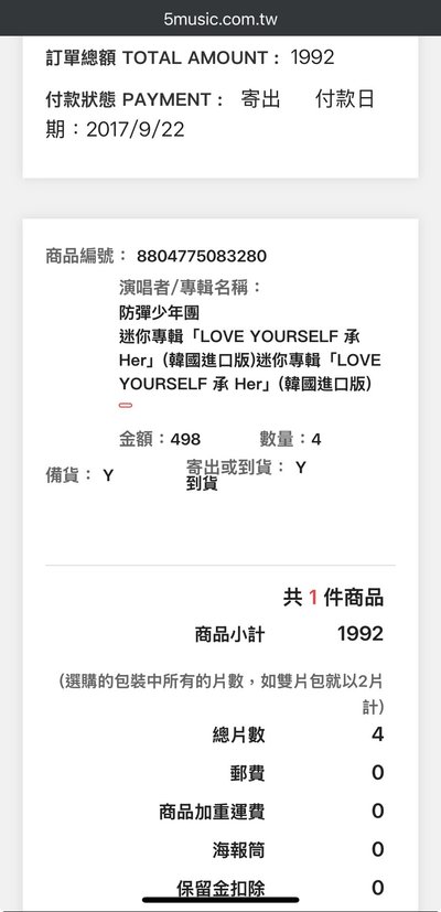 LOVE YOURSELF承-L版國（多帶其他版錫/俊一張）