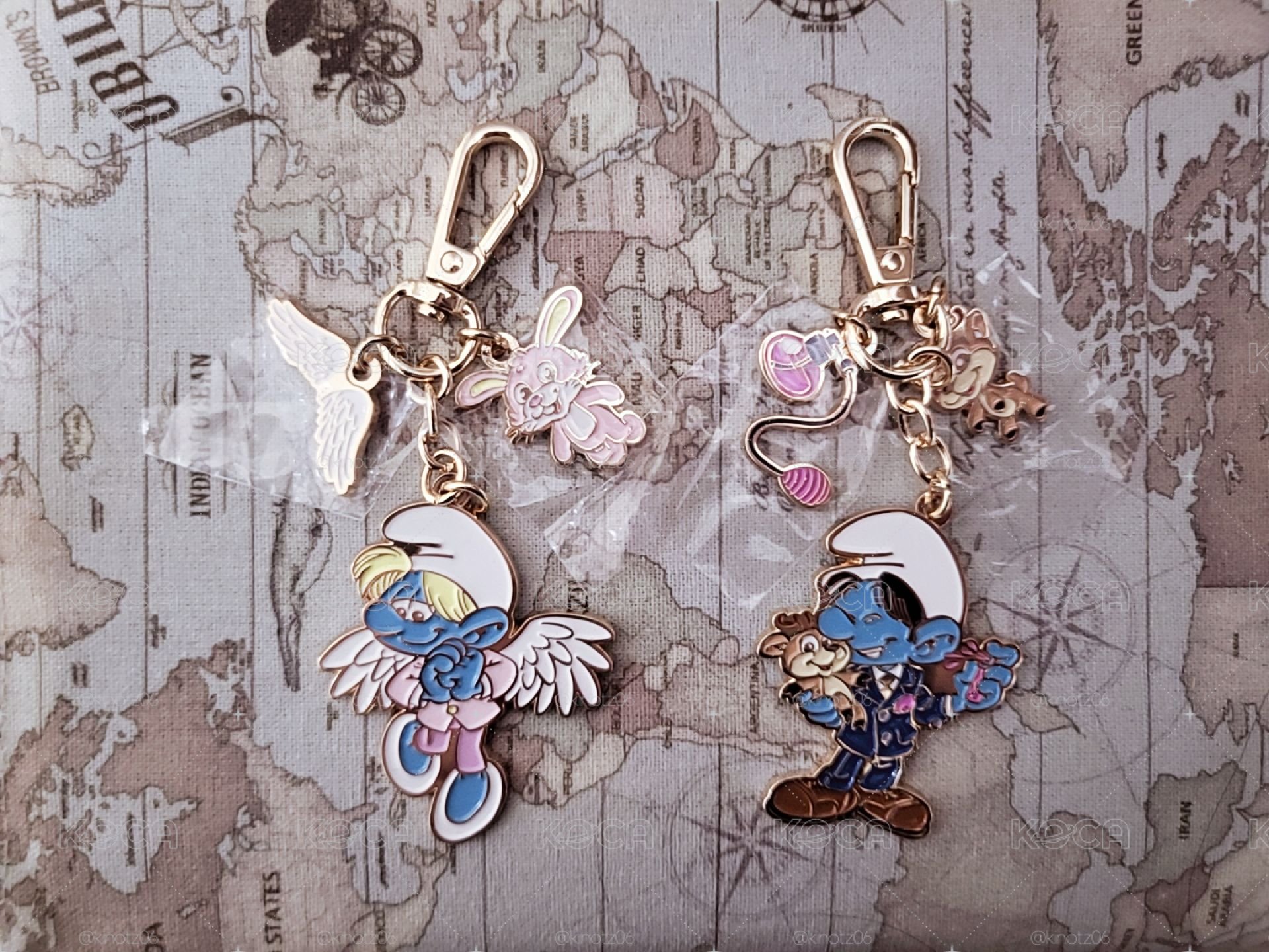 藍色小精靈鑰匙圈 淨漢＆Joshua 