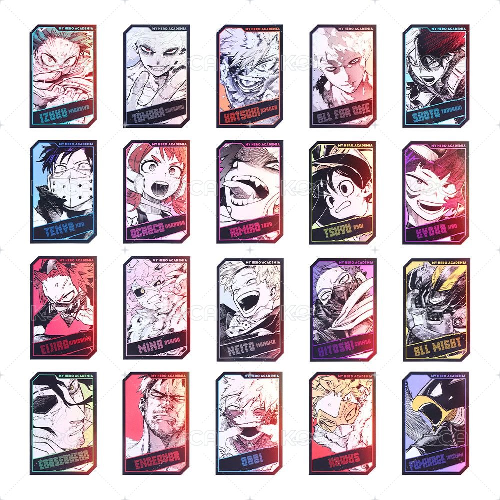 閃卡 全息卡 哇吹梅雨+耳郎響香 背面