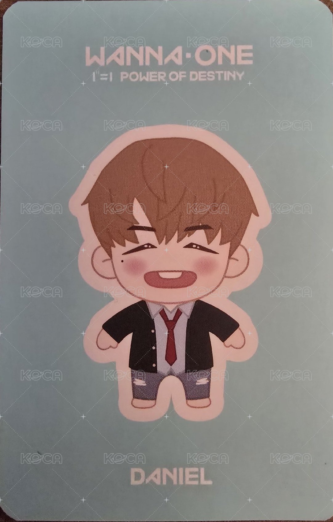 冬季快閃店 Wannaone 姜丹尼爾 娃卡 周邊卡  背面