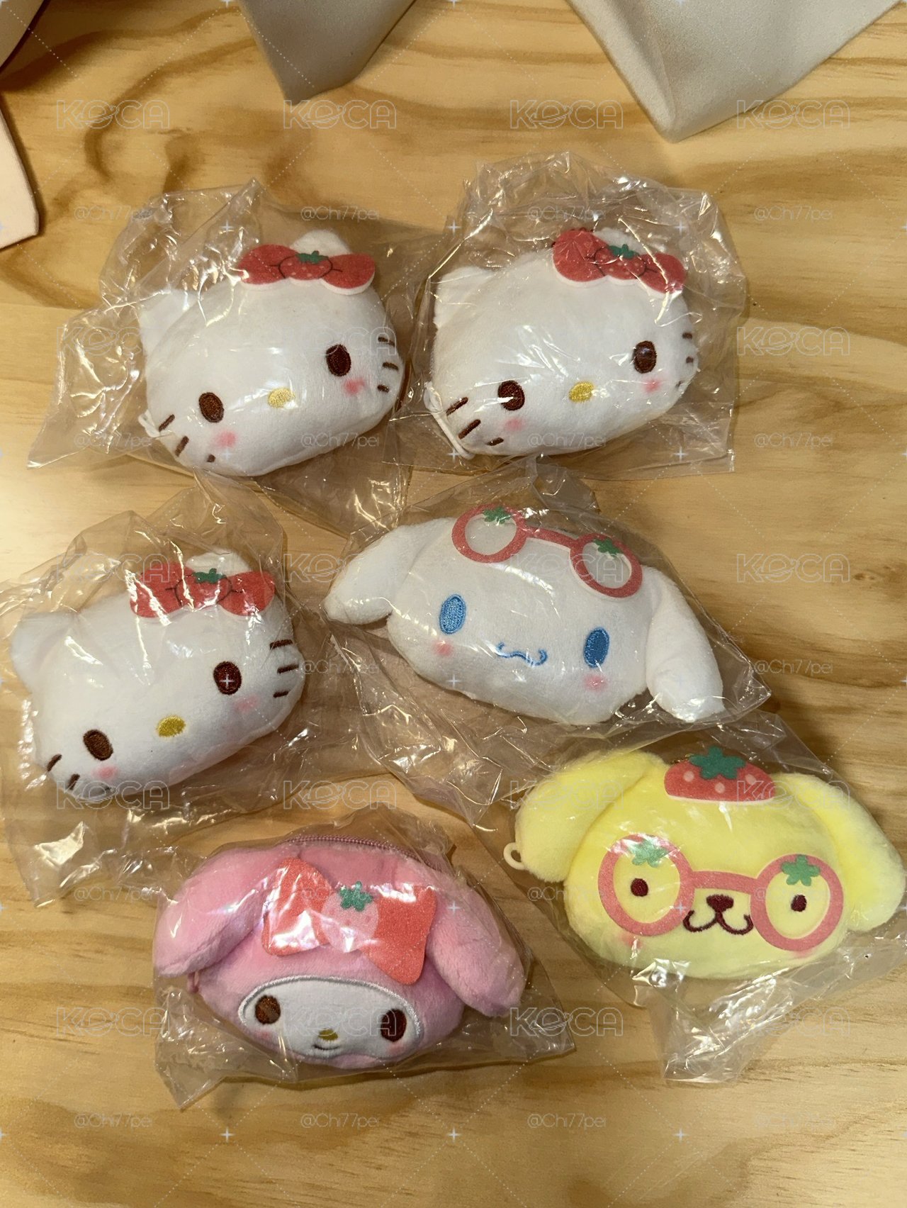 三麗鷗雙面玩偶吊飾 草莓系列