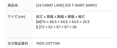 24克拉島 灰T L 全新