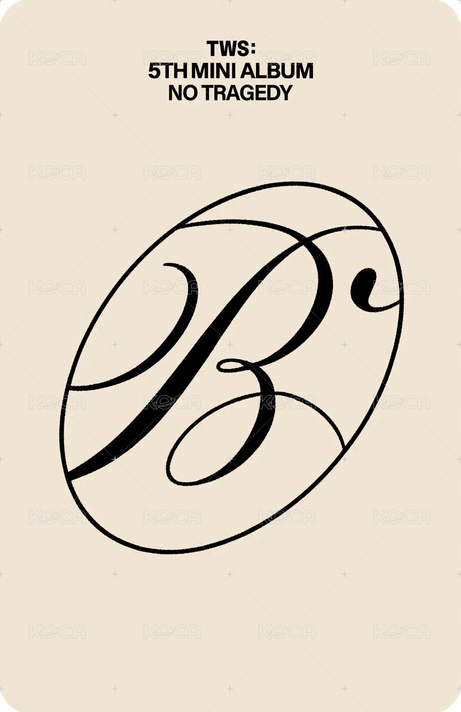NO TRAGEDY Blush ver. 專輯卡 單封 背面