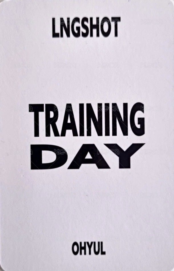 Training Day EP 專輯卡  背面