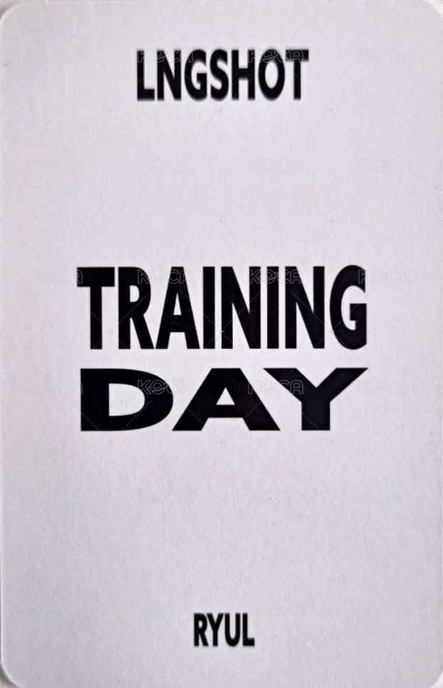 Training Day EP 專輯卡  背面