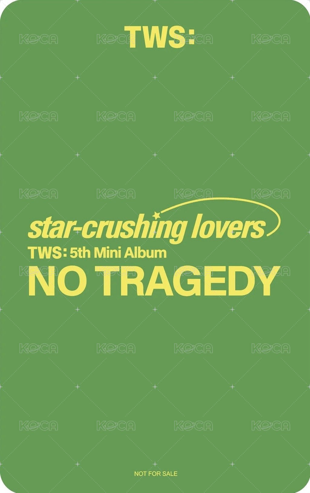 NO TRAGEDY 環球 RUSH ver. 特典卡 單封 背面