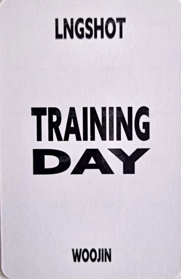 Training Day EP 專輯卡  背面