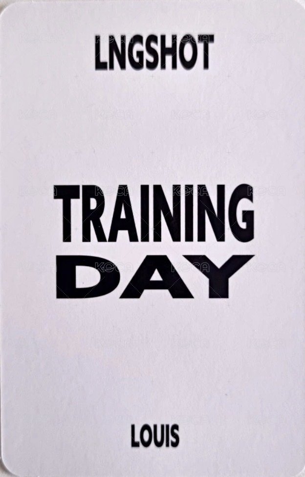 Training Day EP 專輯卡  背面