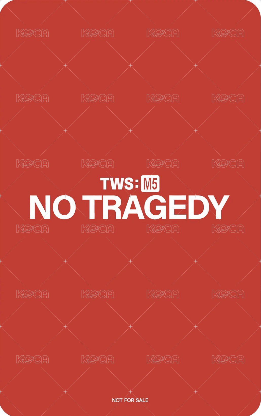 NO TRAGEDY 環球 PB 特典卡  背面