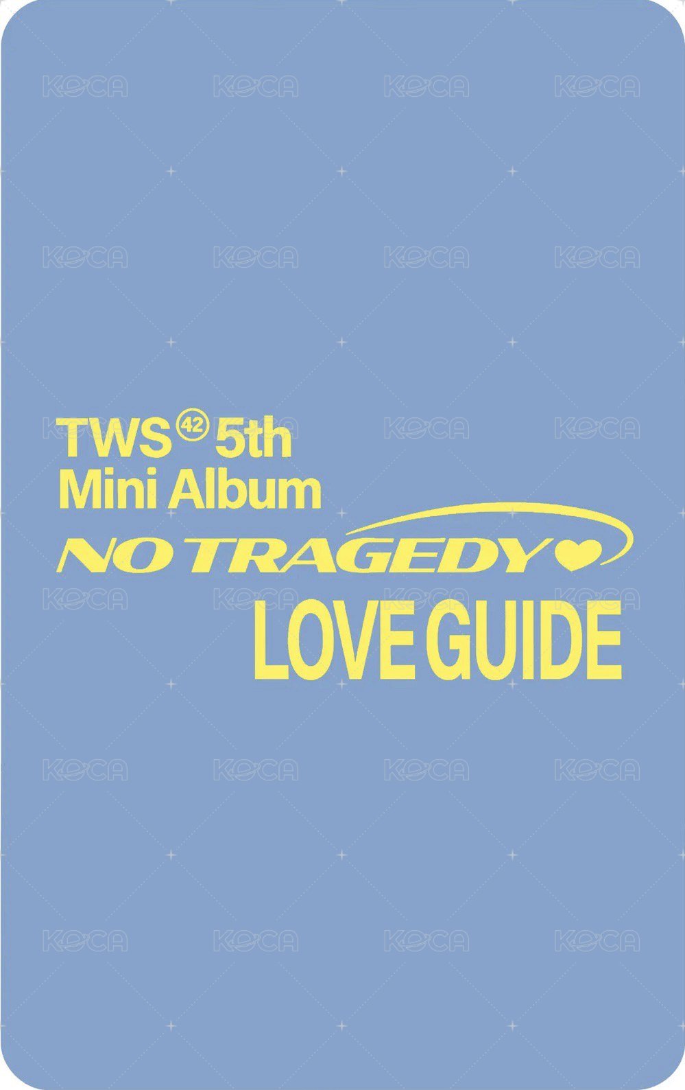 NO TRAGEDY tsutaya 特典卡  背面