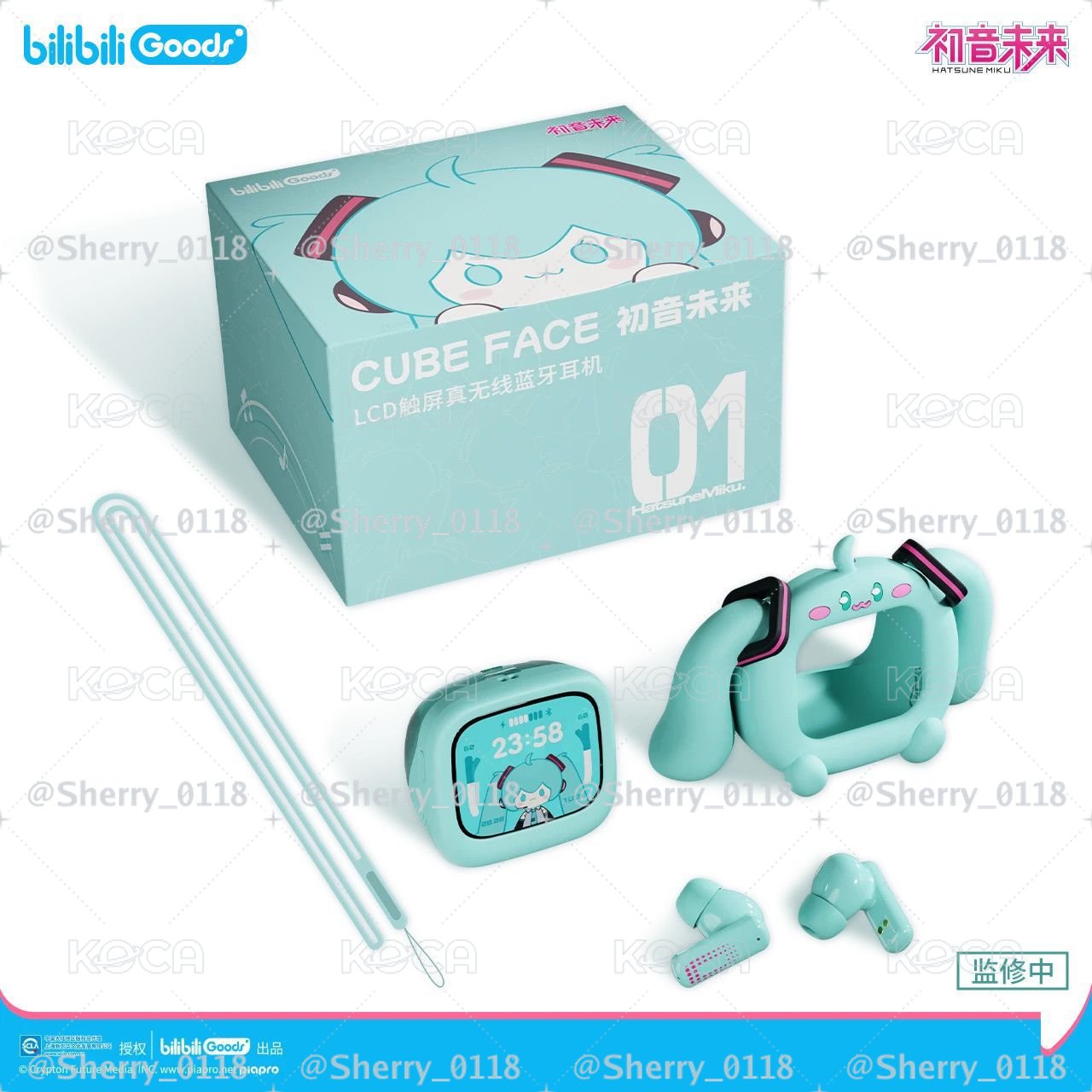 初音未來LCD觸屏真無線藍牙耳機