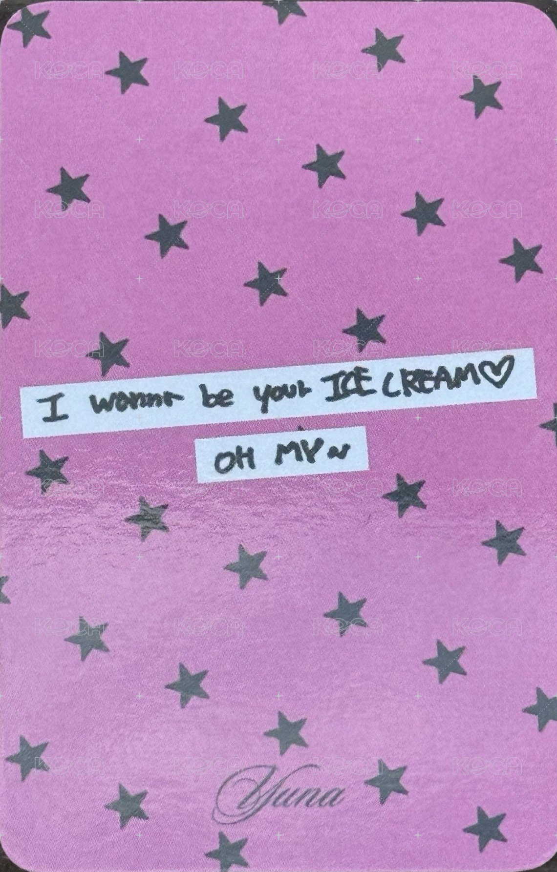 Ice Cream 音樂中心 打歌卡  背面