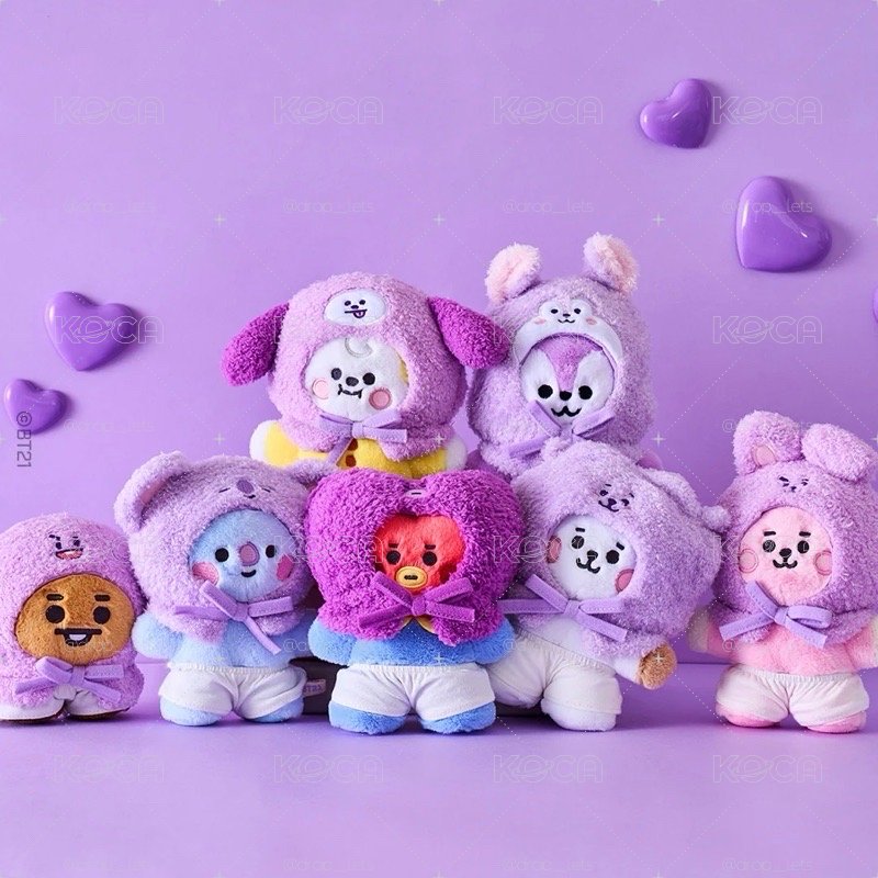 bt21絕版紫色手燈套cooky、tata
