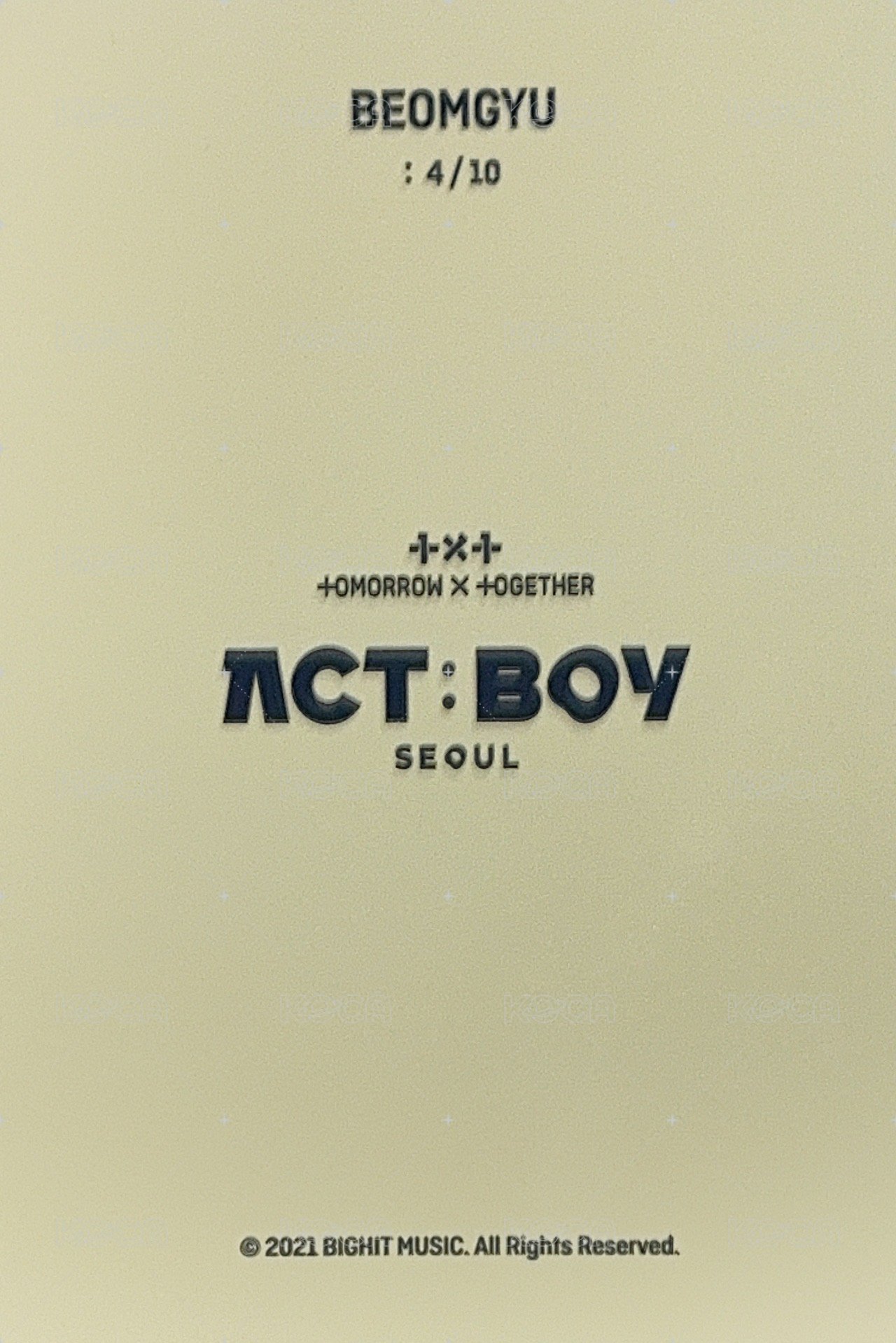 ACT:BOY 隨機卡  背面