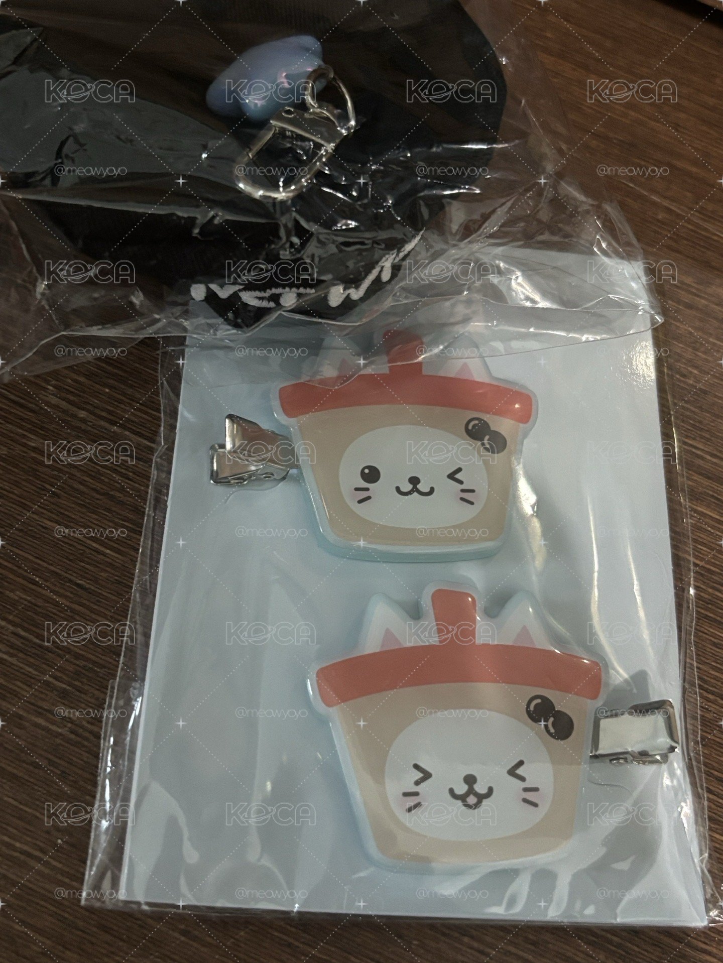 奶茶貓髮夾+yushi貝雷帽吊飾