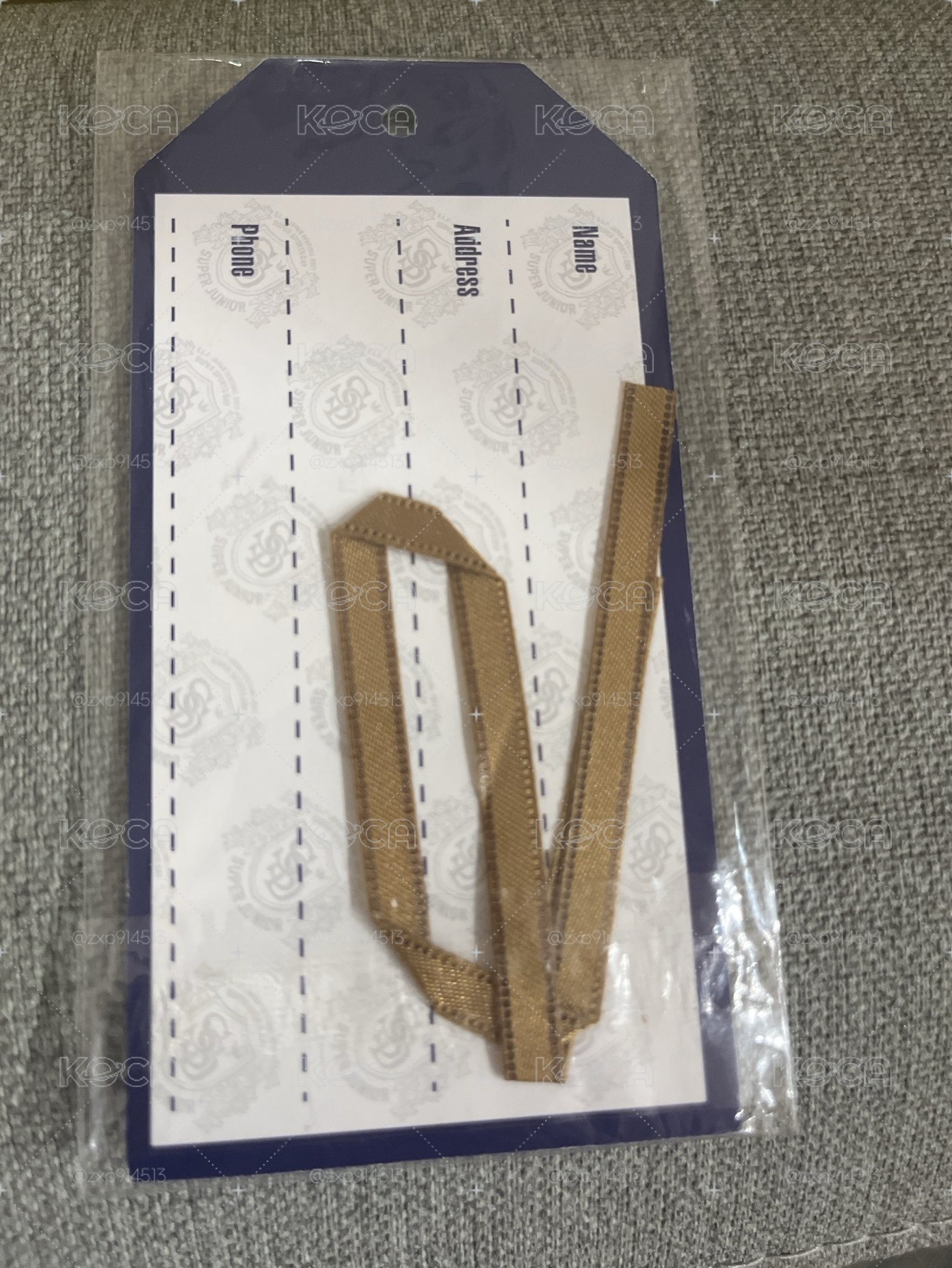 希澈 官方行李吊牌