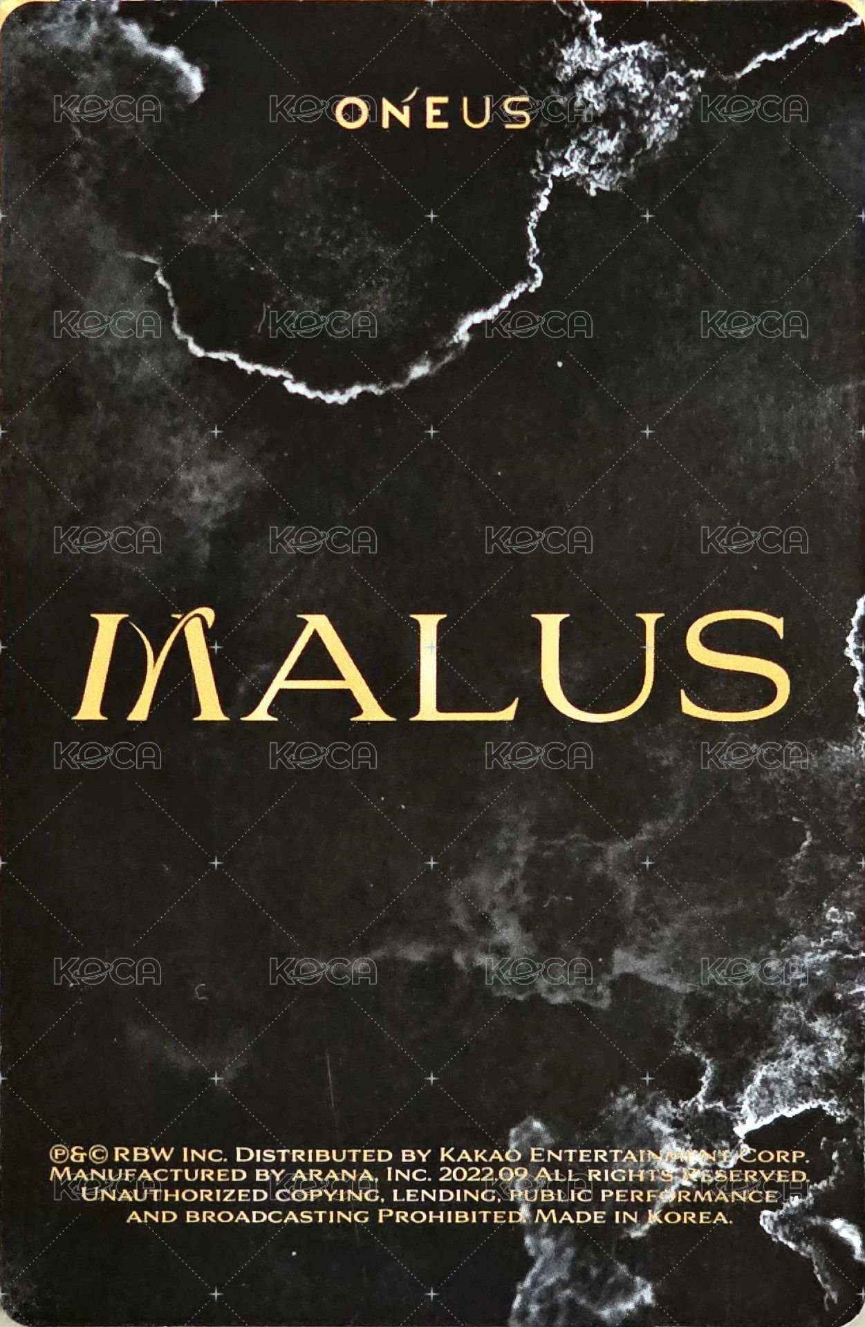 迷你八輯 poca 專輯卡  背面