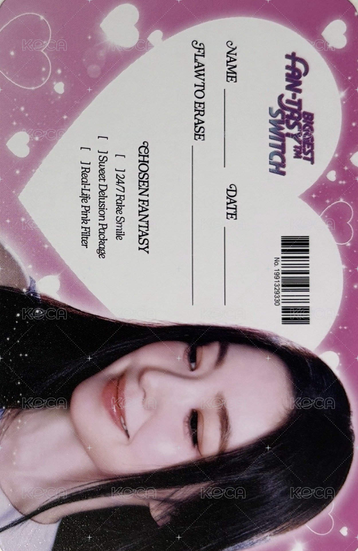 正規一 PB 專輯卡 I’m your ver. 背面