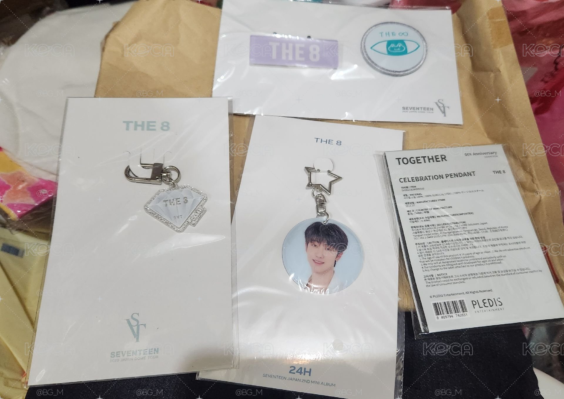 SVT THE 8 6週年 2020 JAPAN DOME TOUR 吊飾 徽章組 合售