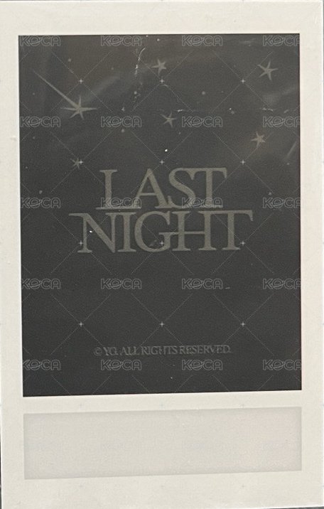 LAST NIGHT   帆布袋 周邊卡  背面