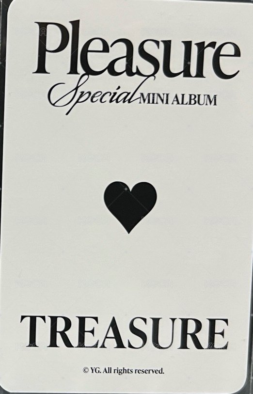 PLEASURE yg線下 周邊卡  背面