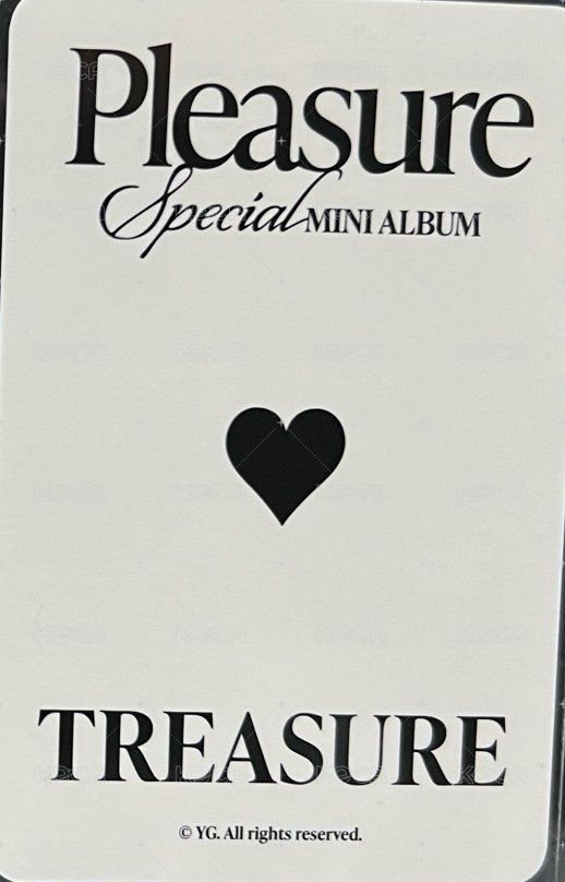 PLEASURE yg線下 周邊卡  背面