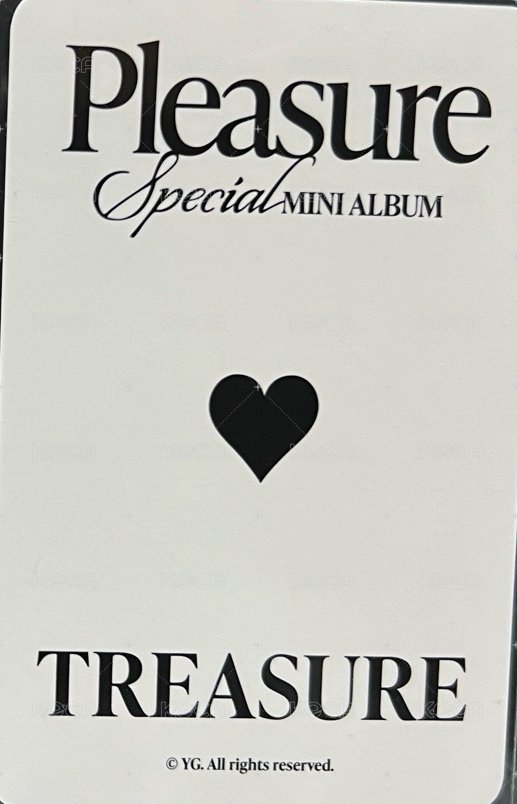 PLEASURE yg線下 周邊卡  背面