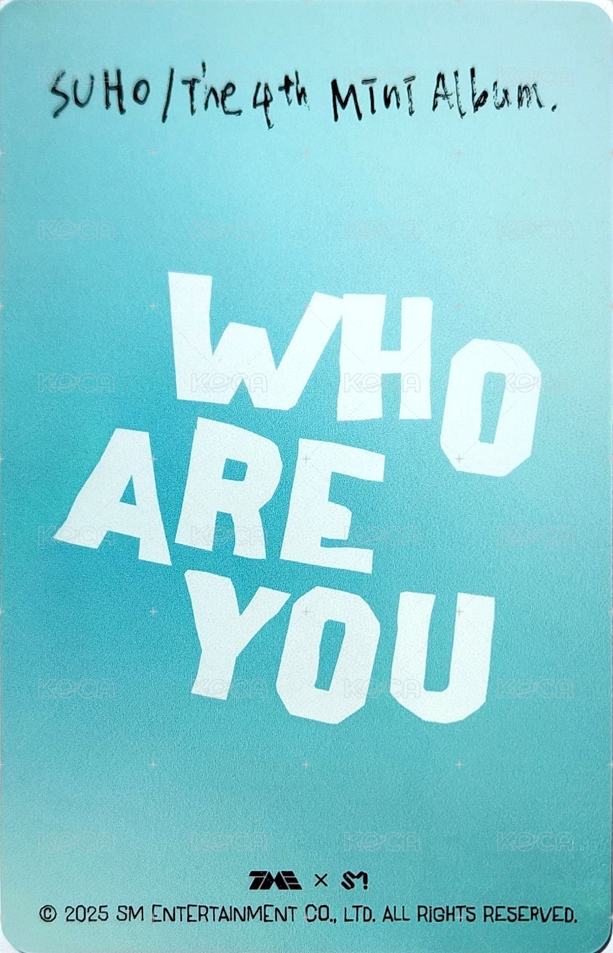 Who Are You QQ音樂 碎卡 星光卡  背面