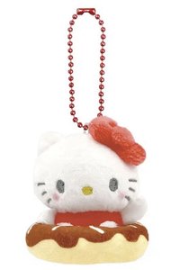 MILE STONE 吊娃 甜甜圈系列毛絨吊飾 Hello Kitty